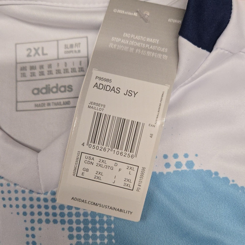 Adidas Costa Rica Cedeño Number 9 Soccer Jersey Mens 2XL White Blue - Picture 6 of 12